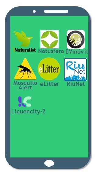 Dispositivo móvil con acceso app de ciencia ciudadana